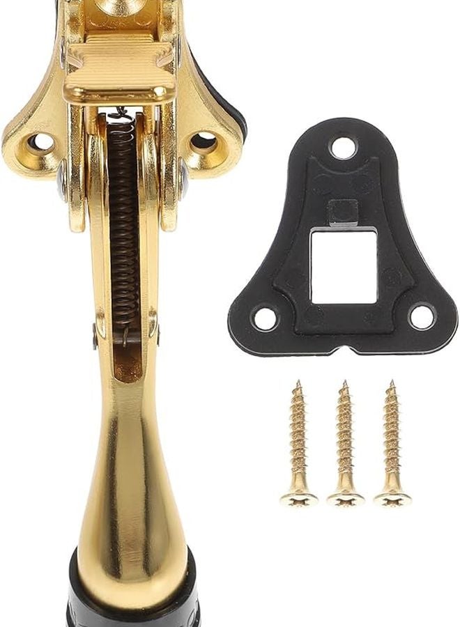 HANABASS Kickdown Door Stop Brushed Gold Foot Pedal Anti Collision Office Indoor Use - Image 1